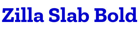 Zilla Slab Bold шрифт